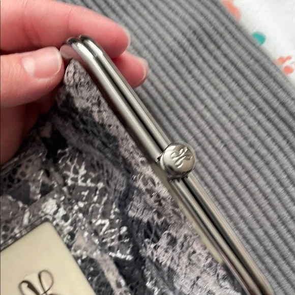 HOBO Gray Textured Wallet with Zipper Closure - Picture 5 of 7